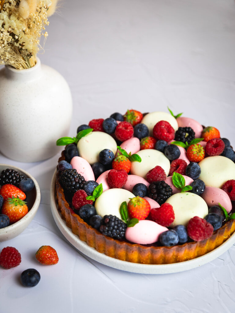 Tarte fruits rouges basilic